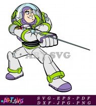 Buzz Lightyear Action Figure Space Ranger Cartoon SVG