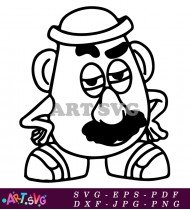 Mr Potato Head Printable Coloring SVG 1