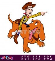 Woody Riding Bull Toy Story Printable SVG 1