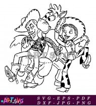 Woody and Buzz Toy Story Coloring SVG