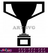 Trophy cup silhouette design with base SVG