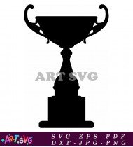 Black silhouette of a trophy cup SVG