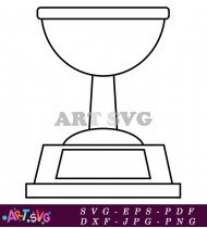 Trophy with a base and simple design SVG