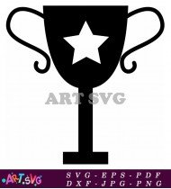 Winner trophy with star symbol for a logo SVG