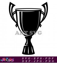 Simple Trophy Clipart Black And White Vector SVG