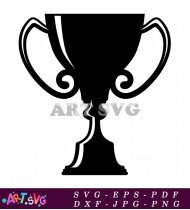 Free Vector Black And White Trophy Icon SVG 2