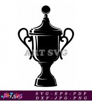 Black And White Trophy Icon Free Vector SVG 1