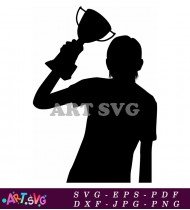 Simple Trophy Icon Black And White Vector SVG