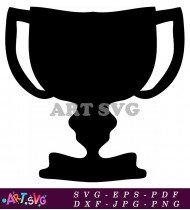 Black And White Trophy Icon Vector Free SVG