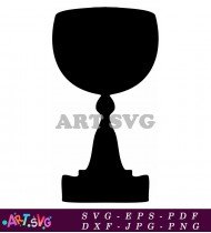 Black And White Trophy Icon Free Vector SVG 3