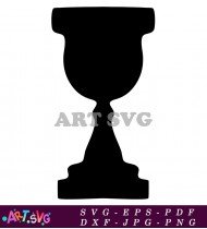 Classic Black And White Trophy Cup Silhouette SVG