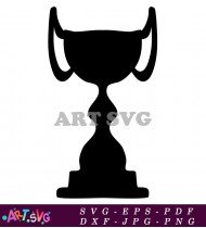 Simple Black And White Trophy Design SVG 1