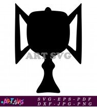 Silhouette Of Black And White Classic Trophy SVG 1