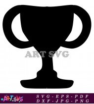 Classic Trophy Black And White Design SVG 1