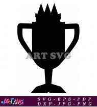 Classic Silhouette Trophy Design Black And White SVG