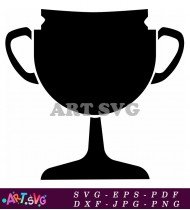 Classic Silhouette Trophy In Black And White SVG 1