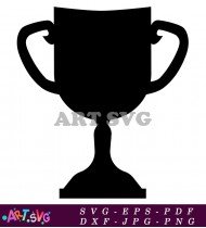 Classic Black And White Trophy Silhouette SVG 1