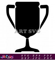 Classic Gold Trophy Cup Award Ceremony Vector SVG