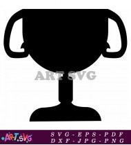 Silhouette Of A Gold Trophy Cup Design SVG