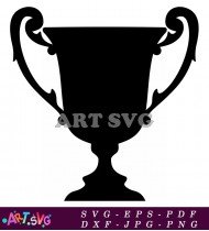 Silhouette Golden Trophy Award Icon Vector Design SVG 1