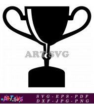 Golden Award Trophy Cup Vector Silhouette SVG