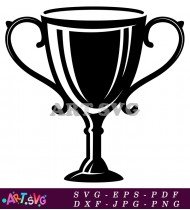 Silhouette Golden Trophy Award Icon Vector Design SVG 2