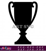 Vintage Trophy Award Cup Silhouette Design Vector SVG