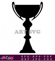 Modern Simple Gold Trophy Cup Winner Silhouette SVG