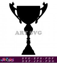 Silver Golden Luxury Award Trophy Cup Design SVG