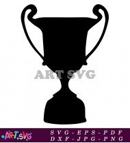 Simple Black And White Trophy Cup SVG