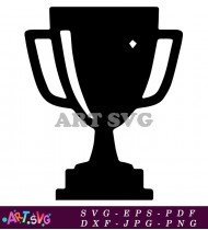 Award Trophy Black Silhouette Design SVG