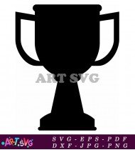 Black And White Trophy Champion Award Symbol SVG