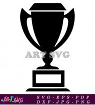 Classic Trophy With Base Gold Champion SVG