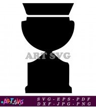 Simple Black And White Trophy Illustration Design SVG