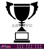 Black And White Trophy Icon Vector Illustration SVG