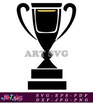 Simple Black And White Trophy Design Template SVG 1