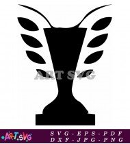 Black And White Trophy Icon Silhouette Design SVG