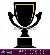 Black And White Trophy Silhouette Design Vector SVG