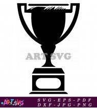 Simple Black And White Trophy Design Illustration SVG