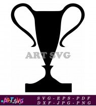 Free Black And White Trophy Illustration Vector SVG