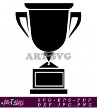 Black Trophy Cup with Base SVG