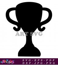 Vector Silhouette Of Black Trophy Clipart SVG