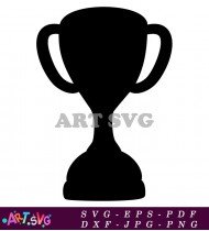 Traditional Black Trophy Silhouette Clipart Design SVG