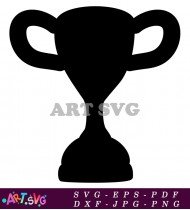 Premium Black Trophy Silhouette Clipart Design SVG