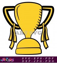 Gold Trophy Cup Clipart Design SVG