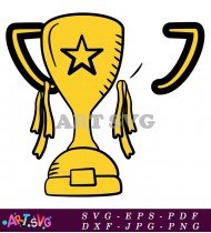 Trophy Cup With Star Clipart Free SVG