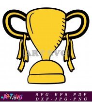 Gold Trophy With Star Clipart Download SVG