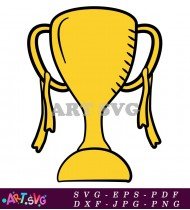 Premium Gold Trophy Clipart Design SVG