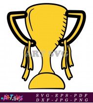 Golden Trophy Award With Yellow Stripes SVG