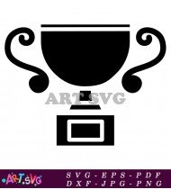 Classic Black Trophy Cup With Base SVG